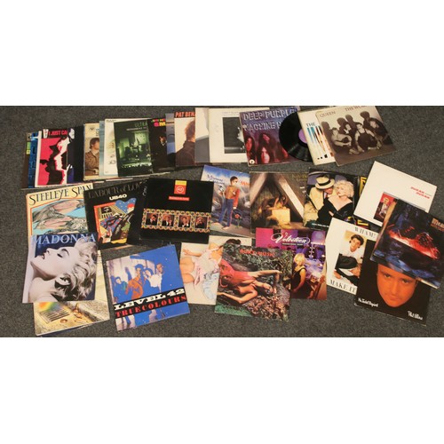 213 - Three carry cases of LP records, to include Fleetwood Mac, Queen, Madonna etc.