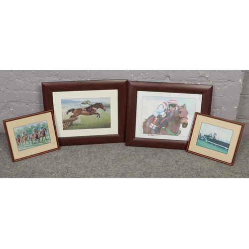 335 - A collection of horse racing prints and photographs, 'Istabrag, Champion Hurdler'  example