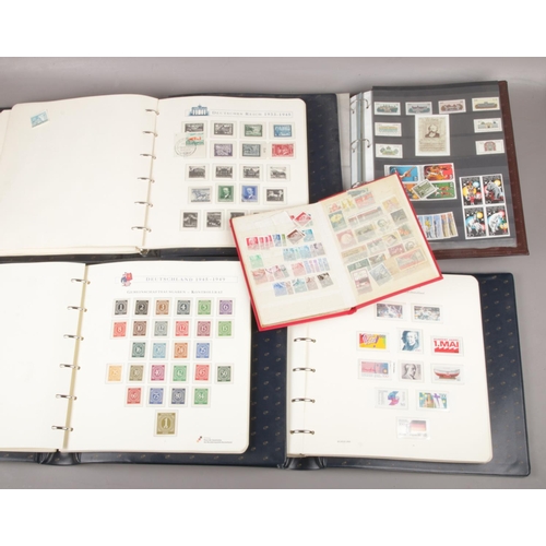 63 - Five albums of German stamps, to include 1930s and 1940s, Third Reich examples etc.