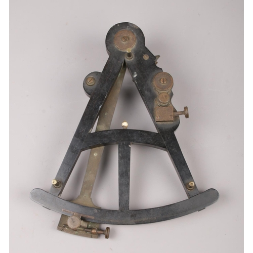 84 - An early 19th century ebony maritime sextant, probably spencer, Browning & Rust of London (label now... 