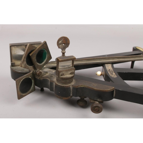 84 - An early 19th century ebony maritime sextant, probably spencer, Browning & Rust of London (label now... 