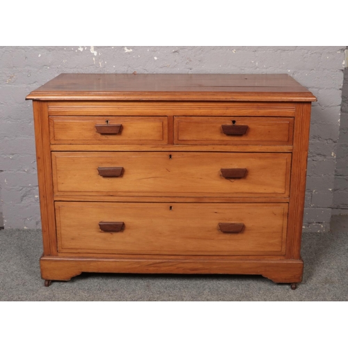 619 - A mahogany 2 over 2 chest of drawers.