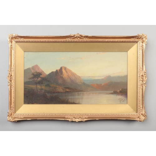 241 - Joel Owen (British) pair of gilt framed oils on canvas. Extensive Scottish loch scenes. Signed and d... 