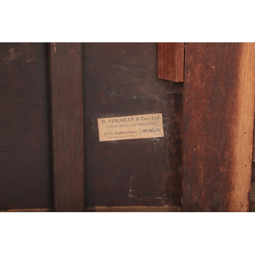 287 - A George II Irish mahogany silver table with notched rectangular dish top. With a pair of carved she... 