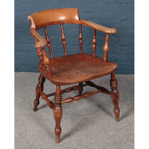 428 - A 19th Century Oak Captains Chair