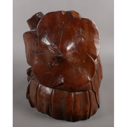 126 - A carved Chinese hardwood figure (approximately 30cm).