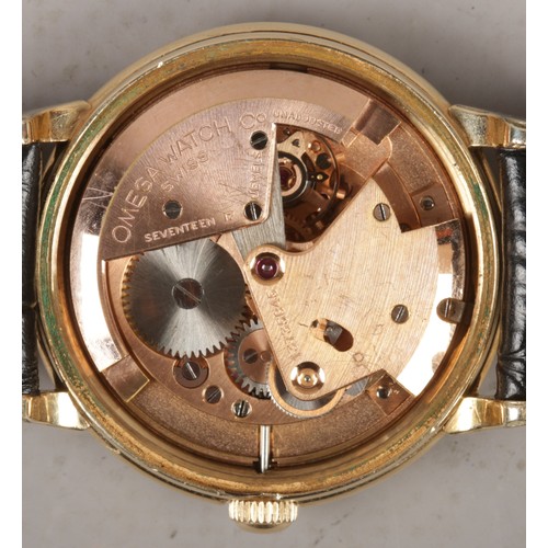 294 - A gentleman's gold plated Omega automatic wristwatch.