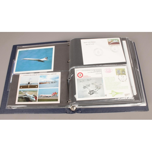 100 - Four Albums of mainly first Day covers. Two Albums of Concorde covers/stamps/postcards/photographs t... 