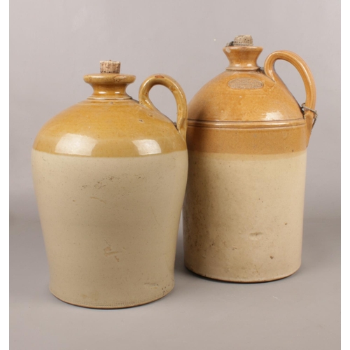 109 - Two Stoneware flagons. Tho Smith & Co Potteries London example