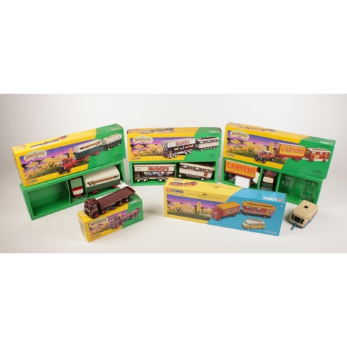 197 - A collection of five Corgi Showmans Range vehicles - comprising of two Scammell Highwayman Ballast w... 