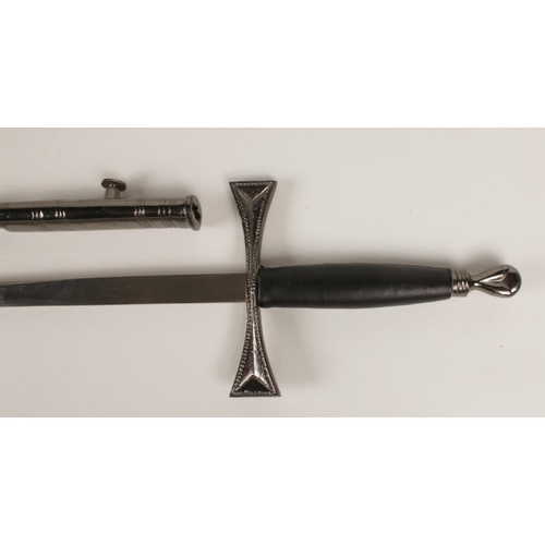 205 - A Masonic ceremonial sword with scabbard.