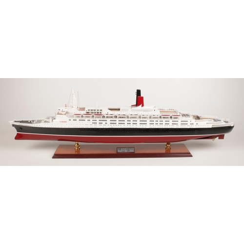 239 - A 1:300 scale model of the ocean liner Queen Elizabeth 2/QE2.