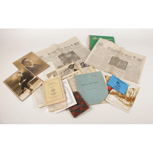 295 - A collection of ephemera. The Radio Times April 4 1930 edition, Daily Express May 8 1945 (pages 1 to... 