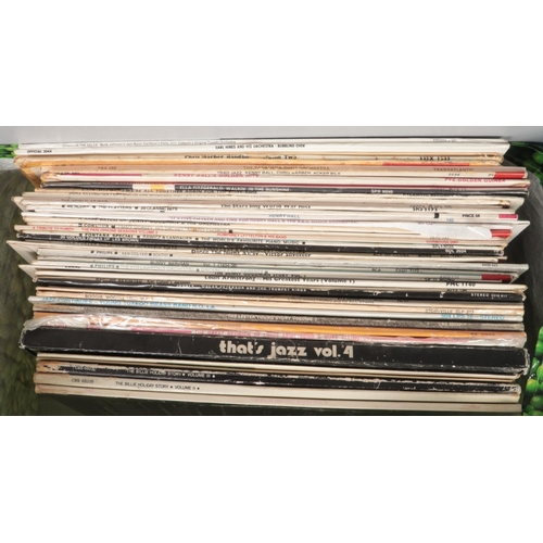 341 - Two bags of vinyl LP's - Comprising of eighty seven mostly Jazz & Big Band records with artists such... 