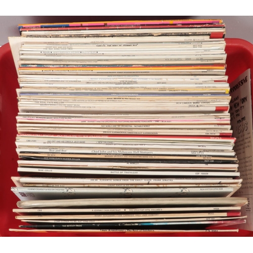 351 - A box of vinyl records - comprising of mostly Easy Listening, Jazz & Big band music. Approx. eighty ... 