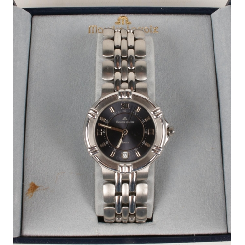 398 - A boxed Swiss men's wrist watch by Maurice Lacroix. - with roman numerals and Quartz movement with W... 