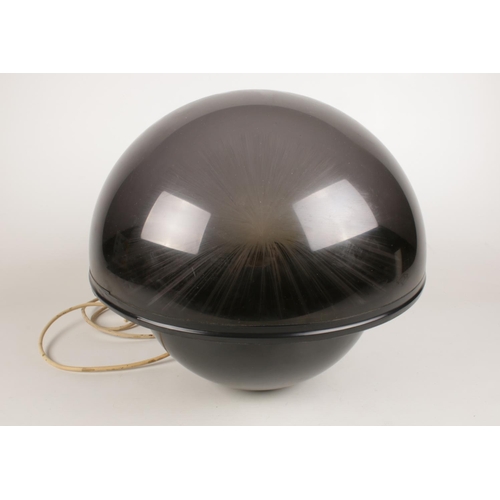 546 - A Crestworth 'Galaxy' fibre optic table lamp, with Perspex dome cover and black pedestal base. H:35c... 