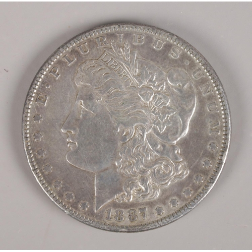 578 - An American silver dollar, 1887.