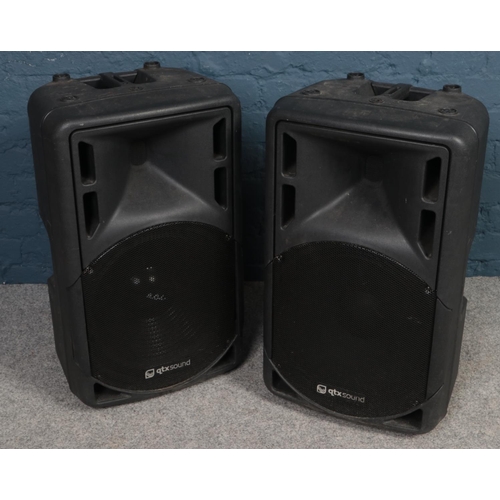 497 - A pair of QTX sound speakers.