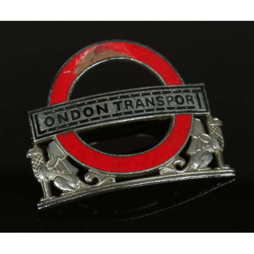 235 - A London Transport Senior inspector's enamel cap badge.