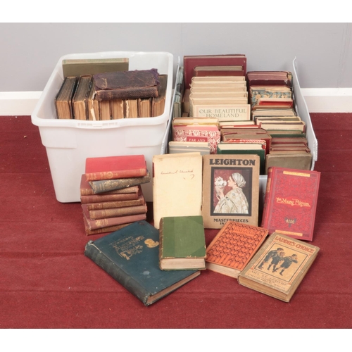 432 - Two boxes of vintage books. Winston S. Churchill The Gathering storm, The Poetical Works of Wordswor... 