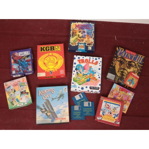 460 - A collection of computer games. Includes Monkey Island, Trolls, Speedball 2 etc.