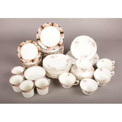 94 - Two part tea services. Comprising of a set of Sutherland China and a floral Apple Blossom W and Sons... 