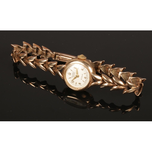 212 - A ladies 9ct gold manual Rotary wristwatch.