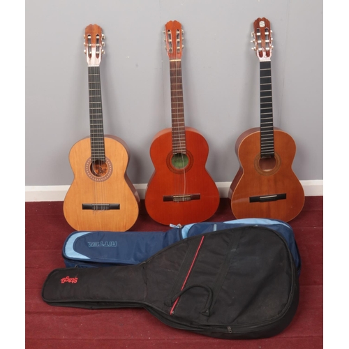 402 - Three acoustic guitars. Including Admira, BM Espana, etc.