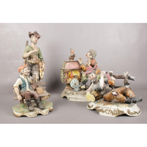 120 - Four Capodimonte style figures.