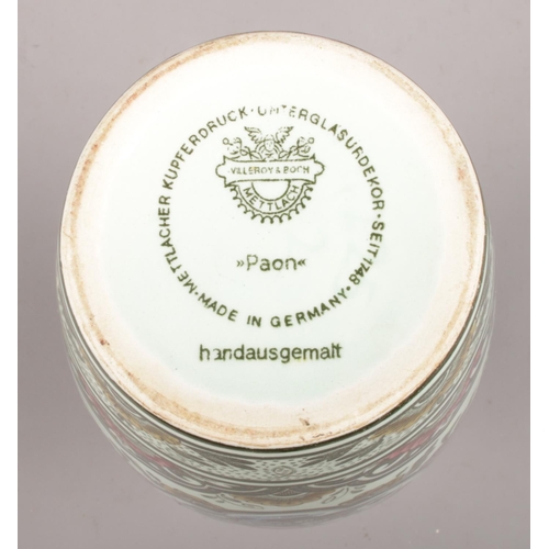 73 - A Villeroy & Boch vase in the 'Paon' pattern. H: 24cm.