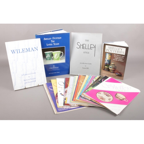 77 - Four books and magazines on collecting and reference to Shelley Pottery.