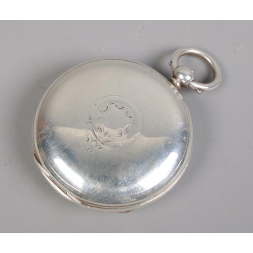 358 - A Victorian silver full hunter fusee pocket watch. Assayed London 1872.