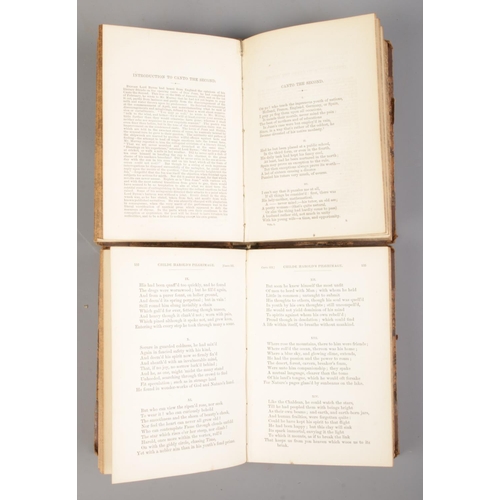 412 - Byron's Works, eight volumes of poems, 1853. To include: Miscellanies, Beppo and Don Juan, Tales and... 