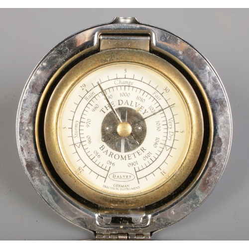 363 - A Dalvey pocket barometer. H:8cm W:8cm.