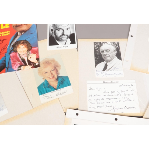 132 - A collection of autograph photographs. June Whitfield, Stephanie Cole, Lesley Joseph, Jill Greenacre... 