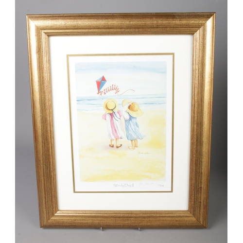 348 - A pair of Faye Whittaker (b.1956) signed limited edition prints and two original Josiah Wilson frame... 