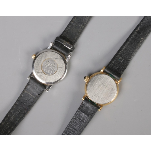 382 - Two ladies quartz wristwatches; to include an Omega De Ville, and Longines.