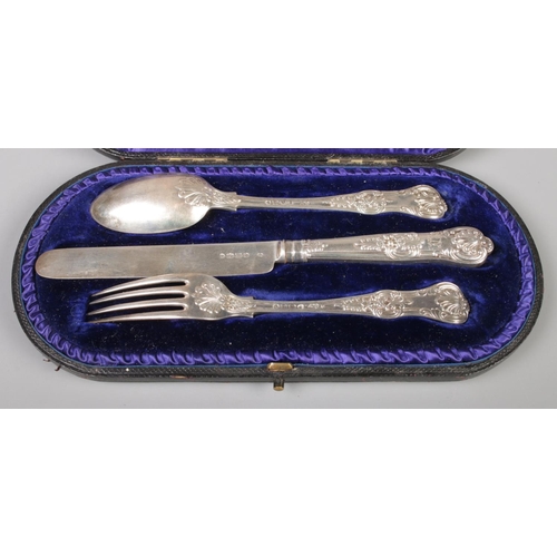 463 - A Victorian cased christening set, Assayed for London, 1867 and 1868, by Chawner and Co. Total weigh... 