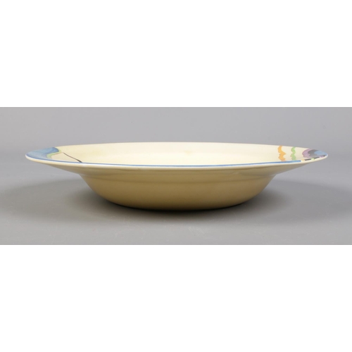 3 - A Wilkinson Ltd Clarice Cliff soup bowl in the Lodore design. Diameter 23cm.