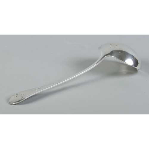 30 - A Victorian silver ladle. Assayed Sheffield 1900 by Walker & Hall. 31cm. 266g.