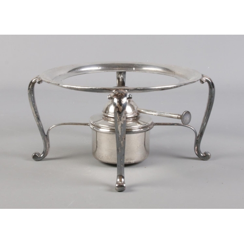 45 - A silver plated spirit kettle presented to Lady Ann Stuart Wortley on the occasion of her marriage b... 