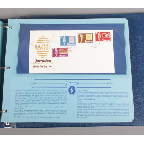 110 - A complete album of sixty world first day covers, contained within the 'Great Historic Stamps First ... 