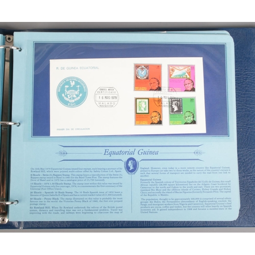 110 - A complete album of sixty world first day covers, contained within the 'Great Historic Stamps First ... 