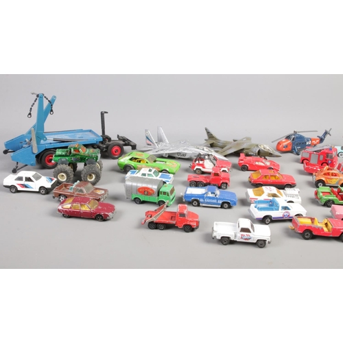 146 - A quantity of die cast vehicles. To include Majorette -Lamborghini, BMW, Jeep, Citroen CX, Hotwheels... 