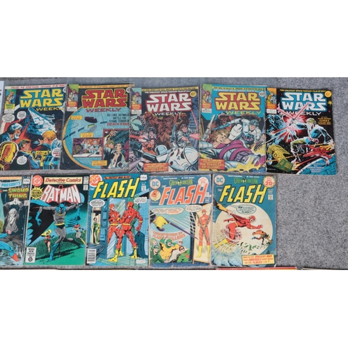 190 - A selection of vintage marvel comics from 1970's. To include Star Wars Weekly no 2-7 &12, The Incred... 