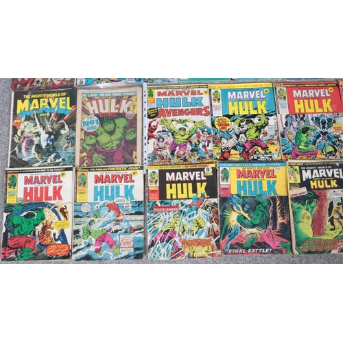 190 - A selection of vintage marvel comics from 1970's. To include Star Wars Weekly no 2-7 &12, The Incred... 