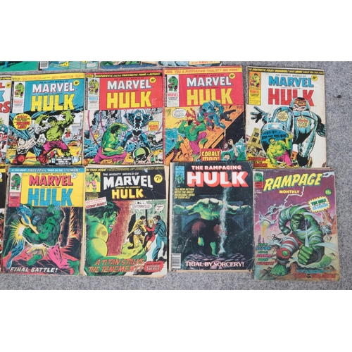 190 - A selection of vintage marvel comics from 1970's. To include Star Wars Weekly no 2-7 &12, The Incred... 