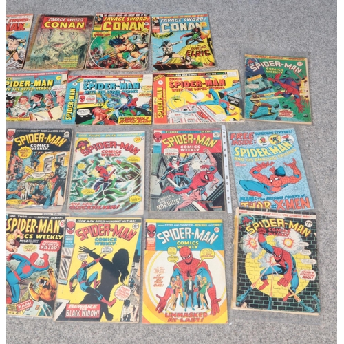 193 - A selection of Marvel Spider-man and Savage Sword of Conan comics from 1970's . To include Super Spi... 