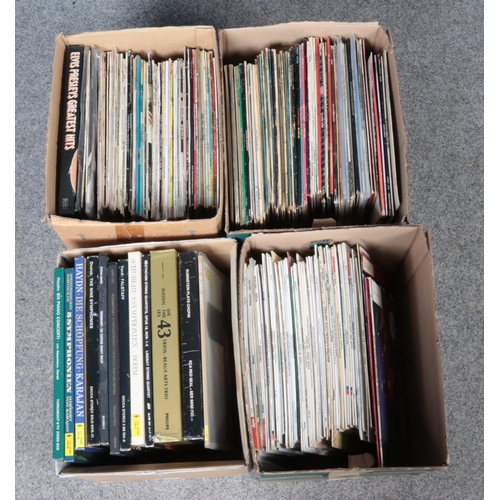 270 - A large collection of assorted Vinyl records, to include The Beatles, Frankie Goes to Hollywood, Elv... 